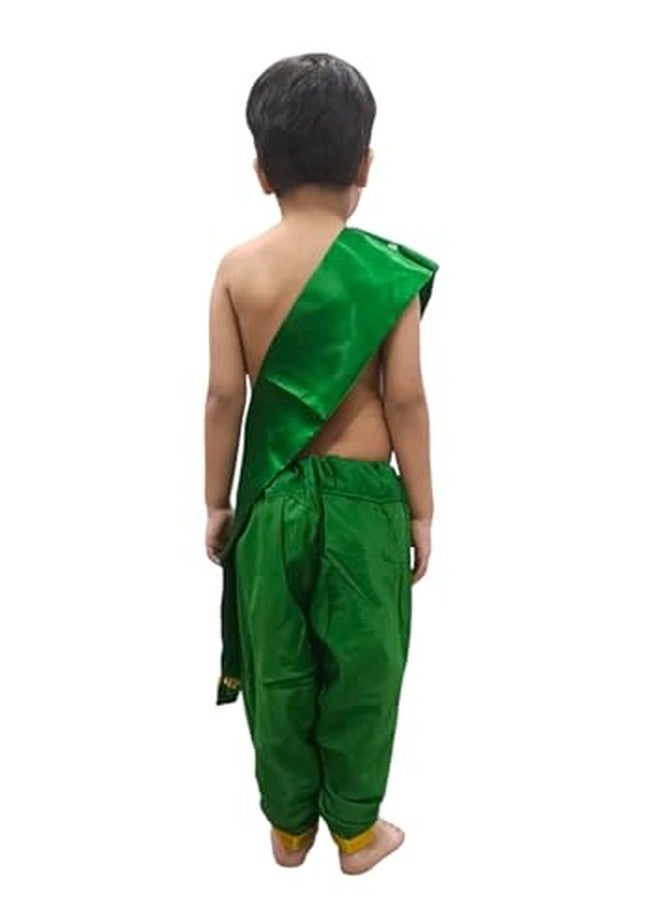BookMyCostume Indian Traditional Costume for Kids | Ramayana Dress for Boys | Green Dhoti with Patka Dussehra | Mythology Fancy Costume for School Annual Day Performance | Adult M - Image 4